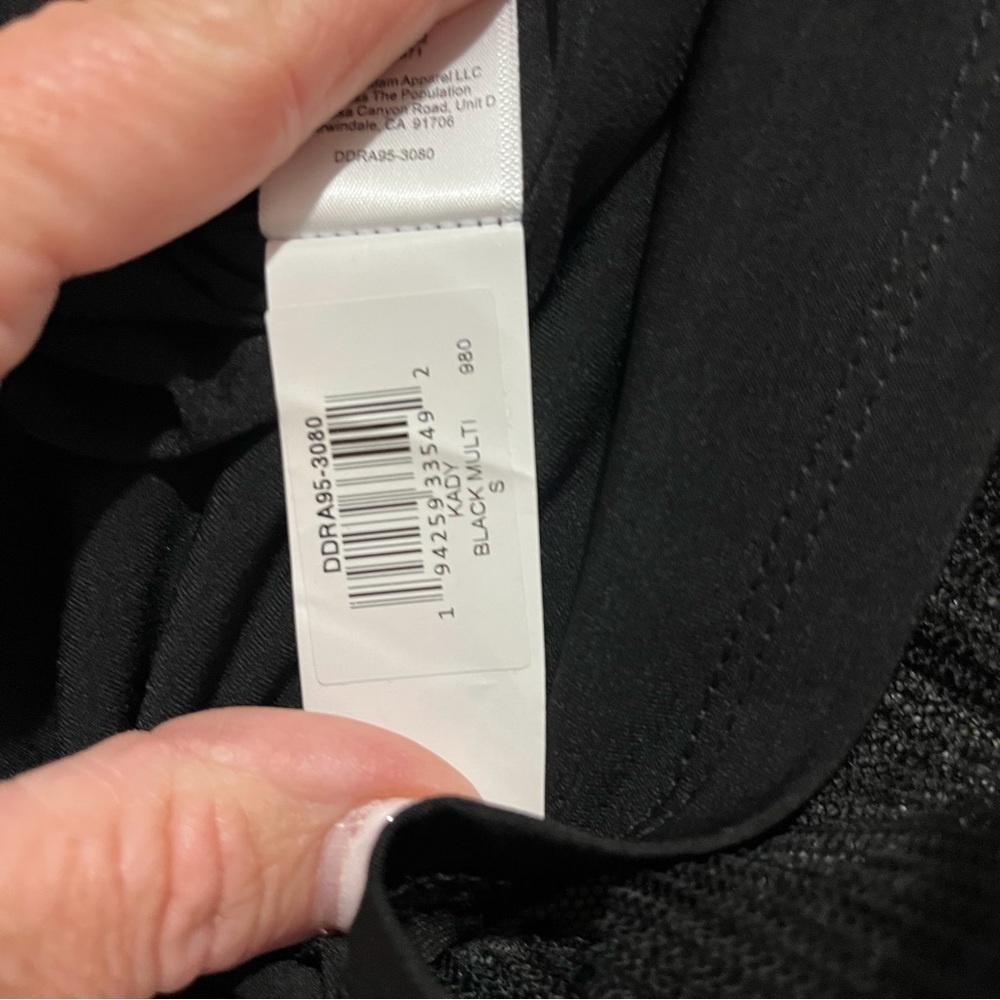 Dress The Population Kady Sequin Tiered Dress Black Size Small Wedding Guest - Picture 11 of 11